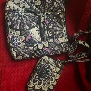Vera Bradley shoulder purse & wallet/wristlet